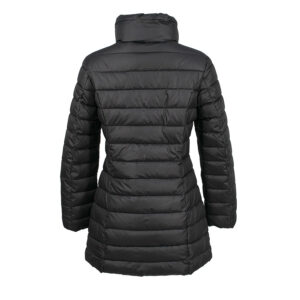 F786YAIAKAR019_BLK-01 High-Collar Black Quilted Coat