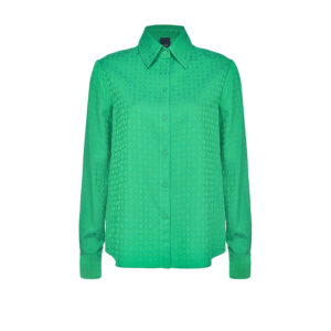 1G15PEY6WZ-00 Smorzare 12 Green Geometric Jacquard Shirt