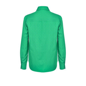 1G15PEY6WZ-01 Smorzare 12 Green Geometric Jacquard Shirt