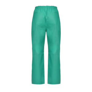 1G15WYY638-01 Toast 2 Green Leather Trousers