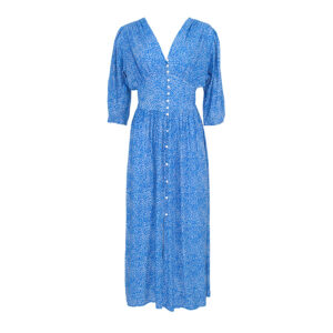 20122504-00 Long Blue Shirt Dress