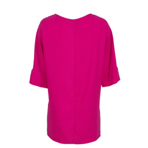 072.80.01.090_PNK-01 3/4 Sleeve Loose Fit Fuchsia Shirt