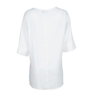 072.80.01.090_WHT-01 3/4 Sleeve Loose Fit White Shirt