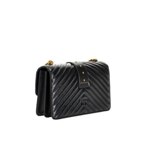 1P221ZY6XVZ99-01 Love Classic Icon Chevron Black Bag