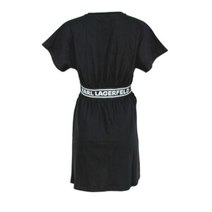 211W1361-01 Karl Logo Tape Black T-Shirt Dress