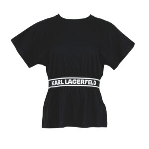 211W1705_BLK-00 Karl Logo Tape Black Top