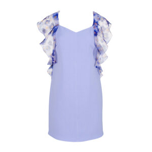 AB02811E2-00 Lilac Boxy Dress With Watercolour Print