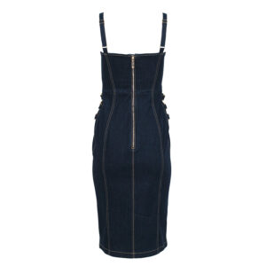 AJ18S11E2-01 Slim Fit Denim Sheath Dress