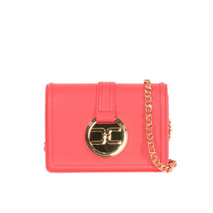 BS06A11E2_PNK-00 Small Pink Shoulder Bag With Gold Logo