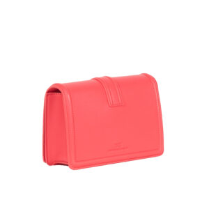 BS06A11E2_PNK-01 Small Pink Shoulder Bag With Gold Logo