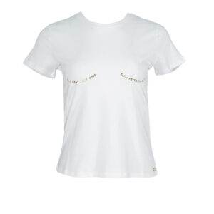 MA20211E2-00F White T-Shirt With Gold Writing