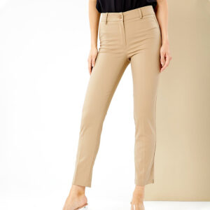 072.20.01.083_BEJ-mdl Fitted Straight-Leg Beige Pants