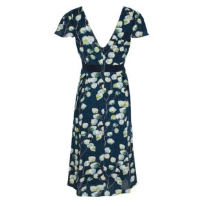 072.50.01.030-01 Wrap-Around Floral Dress With Pleats