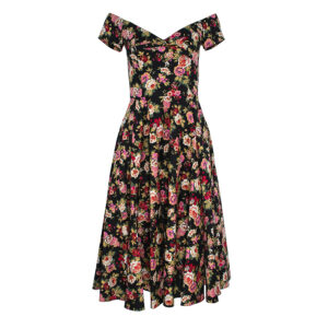 072.50.02.003-00 Off-Shoulder Floral Midi Dress by V. Zoulias