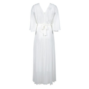 072.50.03.001_WHT-01 White Pleated Maxi Dress