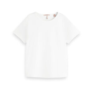 161721-0006-00 Basic Mercerised Cotton White T-Shirt