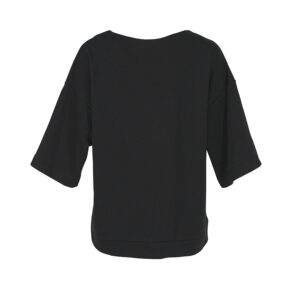 2104003_BLK-01F Black Oversized Cotton Blouse RTW