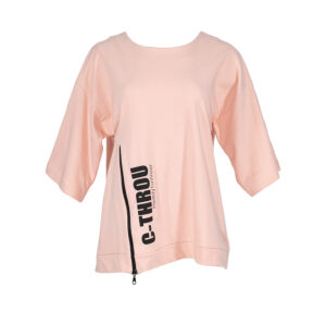 2104003_PNK-00F Pink Oversized Cotton Blouse RTW