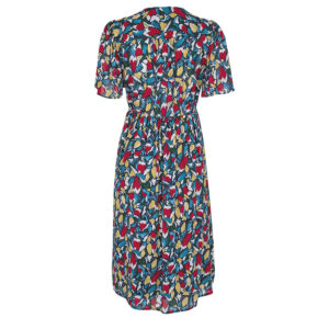 21129157-01 V-Neck Multicoloured Midi Dress