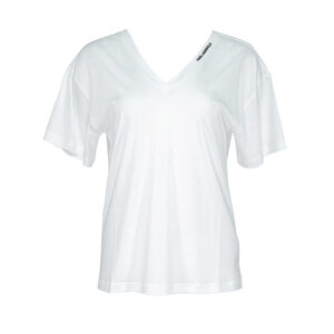 211W1701_WHT-00 Double V-Neck White T-Shirt