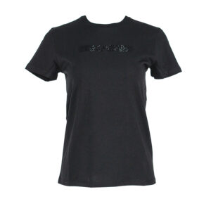 211W1706_BLK-00 Rhinestone Karl Logo Black T-Shirt