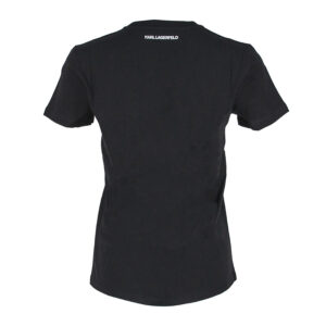 211W1706_BLK-01 Rhinestone Karl Logo Black T-Shirt