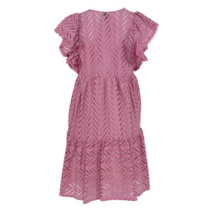 AFV7PBC-01 Pink Broderie Anglaise Mini Dress