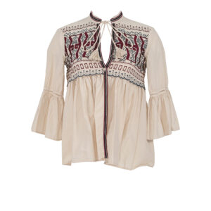 CDAGPAA-00 Boho Style Beige Embroidered Shirt