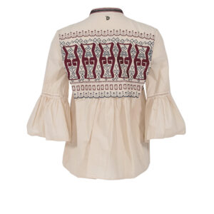 CDAGPAA-01 Boho Style Beige Embroidered Shirt