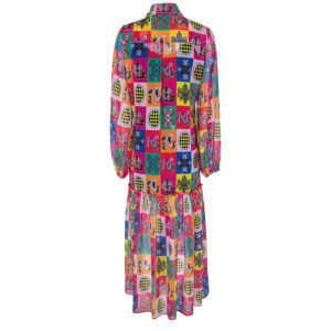 MN21859-01 Maxi Shirtdress With MNL Print