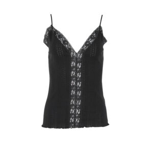 R486L001_BLK-00 Strappy Black Lace Top