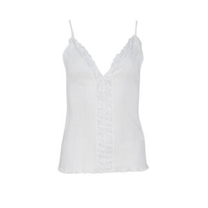 R486L001_WHT-00 Strappy White Lace Top