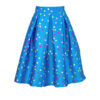 072.00.02.001-00 Polka-Dot Blue Satin Skirt by V. Zoulias