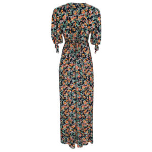 072.50.01.004-01 Floral Maxi Dress With Buttons