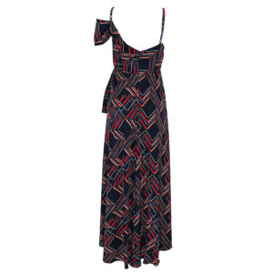 072.50.01.025-01 Wrap Maxi Dress With One Sleeve