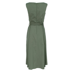 072.50.01.053-01 Double Breasted Khaki Midi Dress