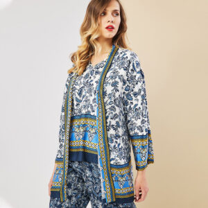 072.81.01.002-mdl Blue Floral Tunic