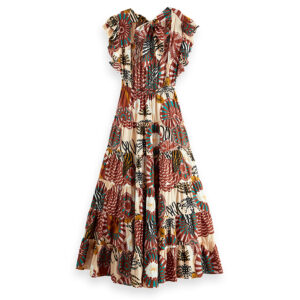 161539-0217-01 Printed Ruffled Maxi Dress