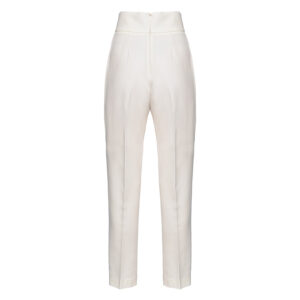 1G15P38385Z14-01 Natalia 5 White Viscose Trousers