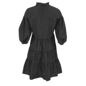 7221181202002-01 Loretta Ruffled Black Dress