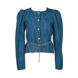 CFC0102321003-00 Denim Jacket With Chain Belt