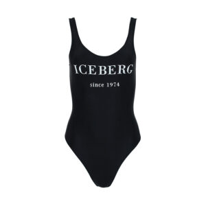 ICE1WOP01-00 Black One-Piece Swimsuit With Logo