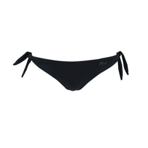 KL21WBT06_BLK-00 Black Bikini Side-Tie Slip And Logo Applique