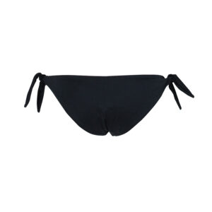 KL21WBT06_BLK-01 Black Bikini Side-Tie Slip And Logo Applique