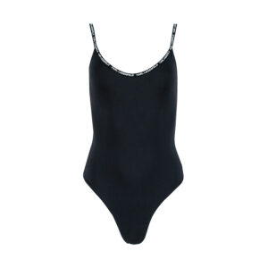 KL21WOP01-00 Black Swimsuit With Logo Tape