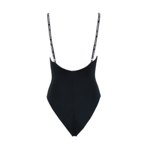 KL21WOP01-01 Black Swimsuit With Logo Tape