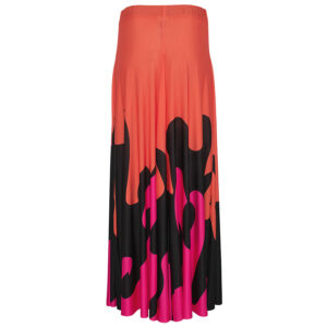 PF21049-01 Tri-Coloured Satin Maxi Skirt