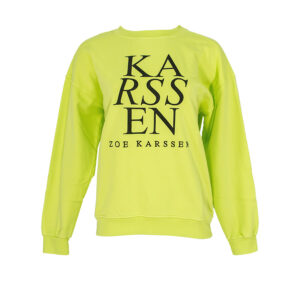 ZK-W-21-F11-00 Rose ZK Logo Acid Lime Sweater