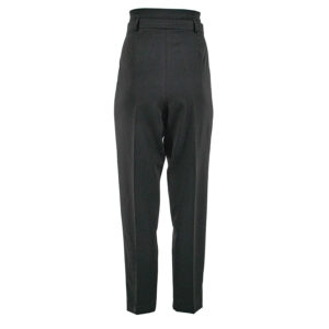 072.20.01.041-01 High-Waist Black Belted Trousers