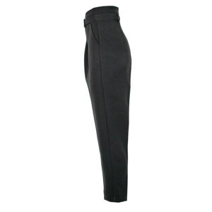 072.20.01.041-02 High-Waist Black Belted Trousers